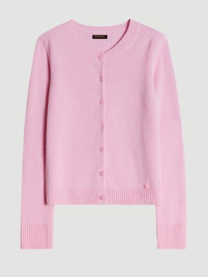 100% pure cashmere crewneck regular fit cardigan