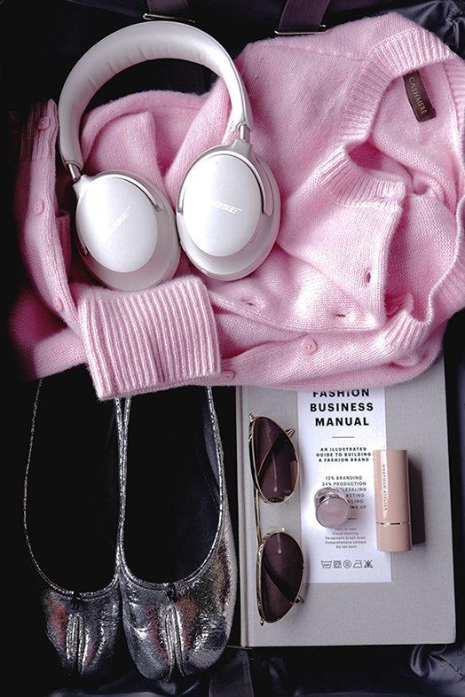 nu senses founder suitcase, symbol of brand journey from Copenhagen